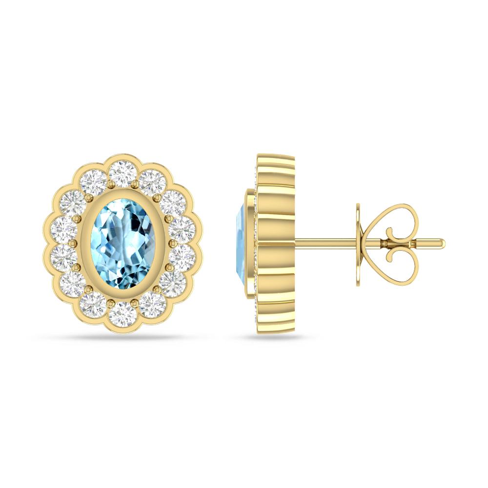 Yellow Gold - Aquamarine